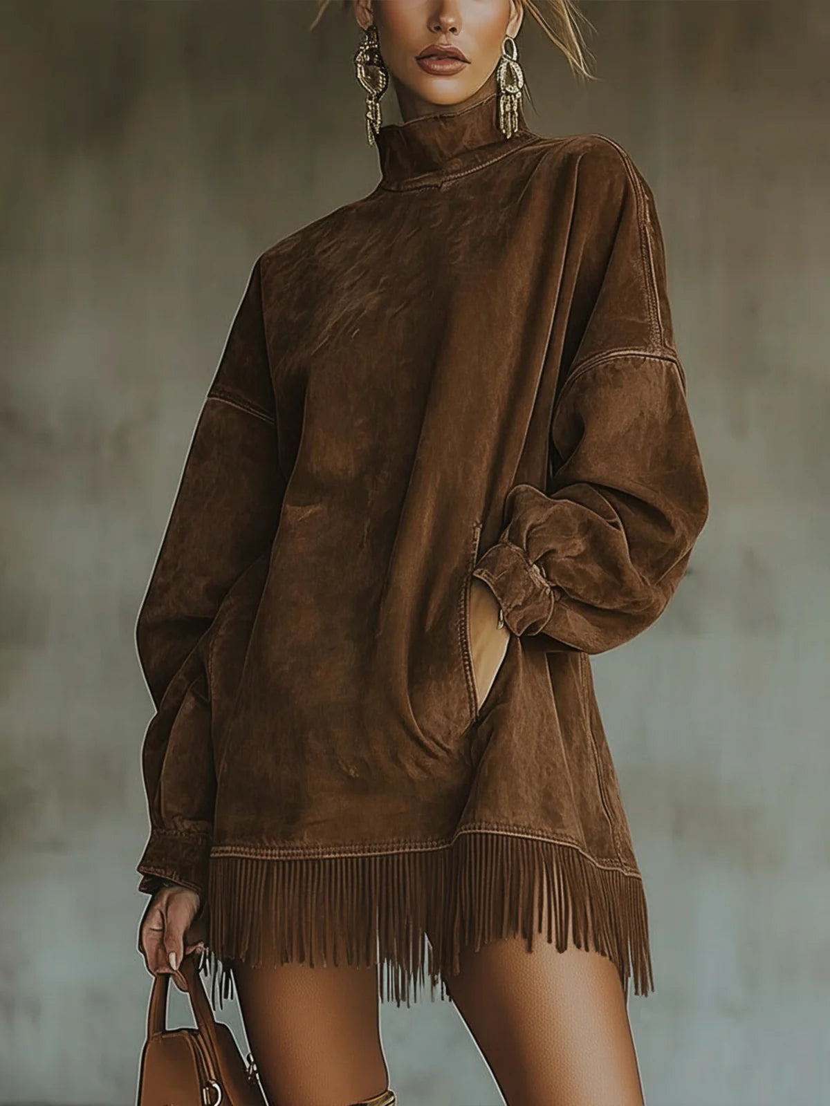 Sheri | Cozy Fringe Statement Dress