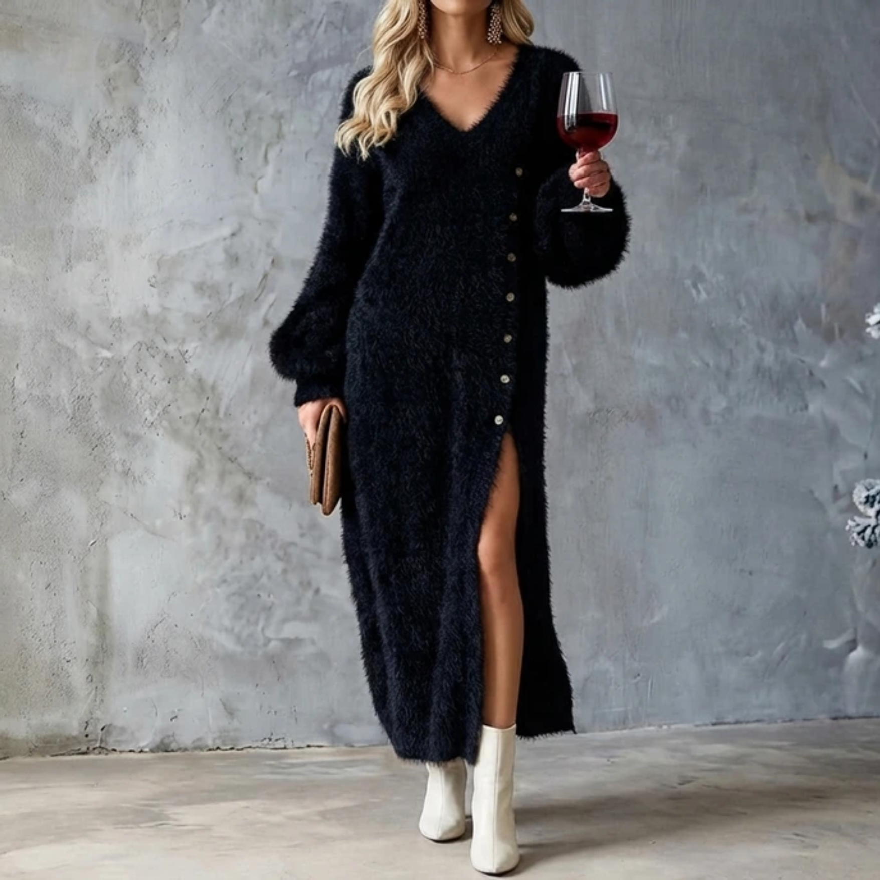 Brielle | Festive Cozy Lounge Dress