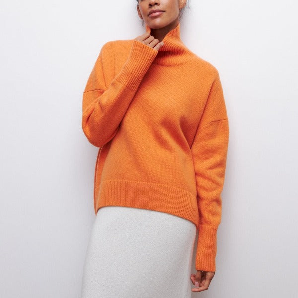 Adrianelys | Elegant High-Neck Sweater