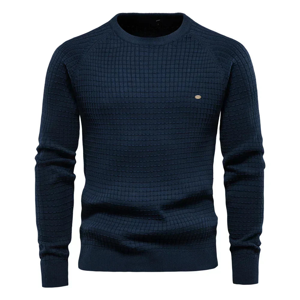 Refined Longsleeve with Diamond Pattern Elegance