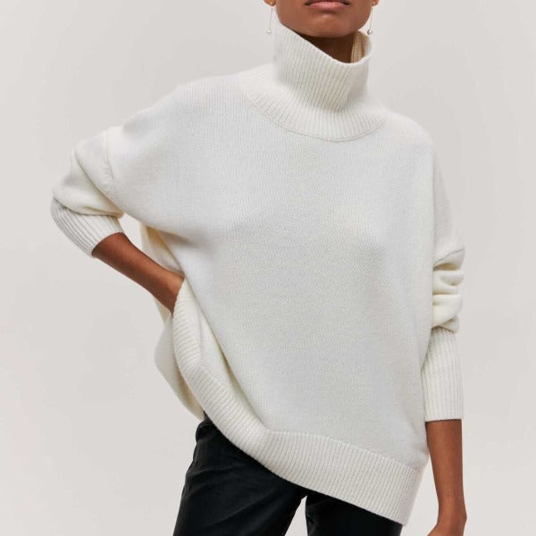 Adrianelys | Elegant High-Neck Sweater