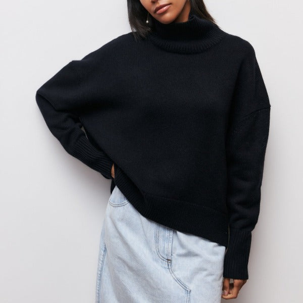 Adrianelys | Elegant High-Neck Sweater