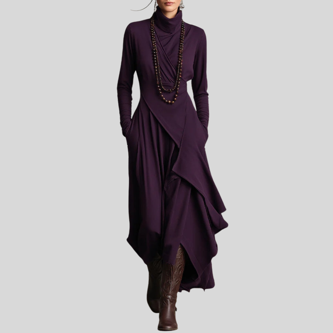Maribel | Elegant Asymmetry Maxi Dress