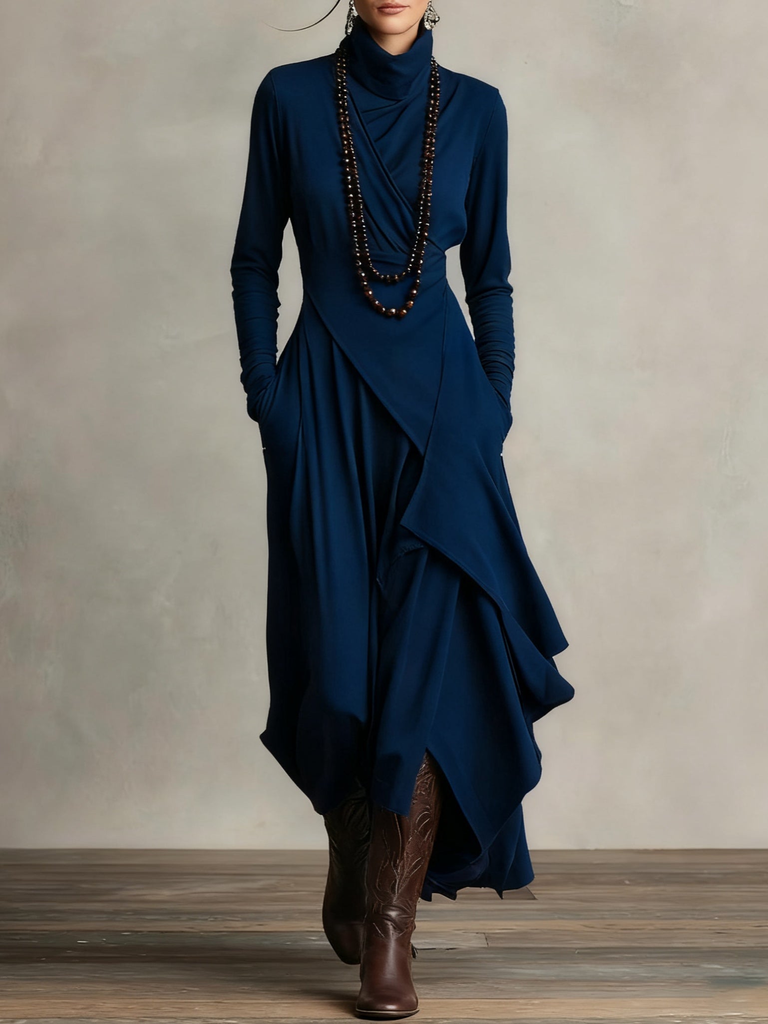 Maribel | Elegant Asymmetry Maxi Dress