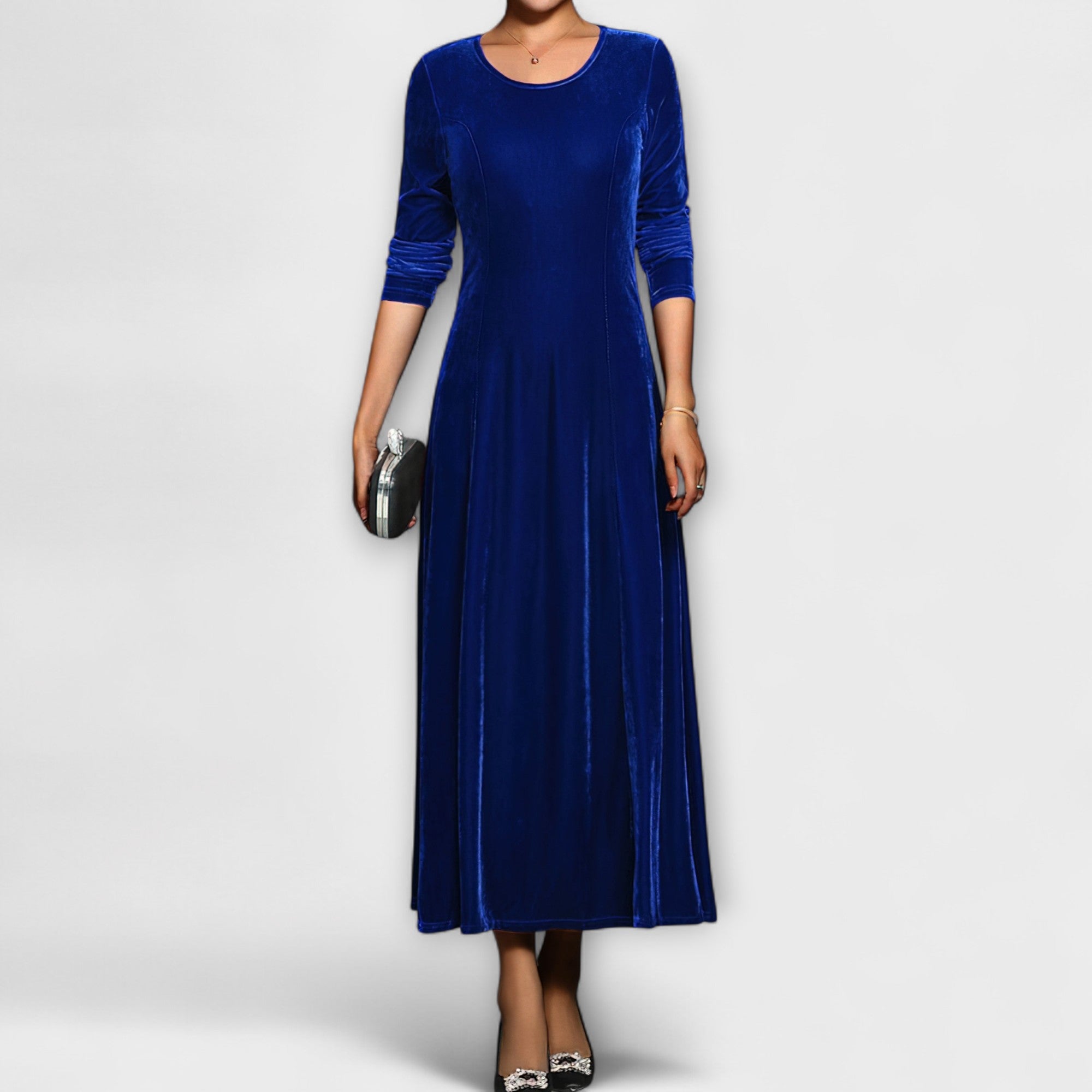 Lucienne | Timeless Velvet A-Line Dress