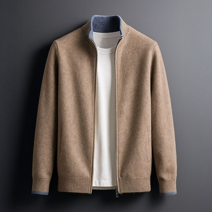 Refined Full-Zip Sweater