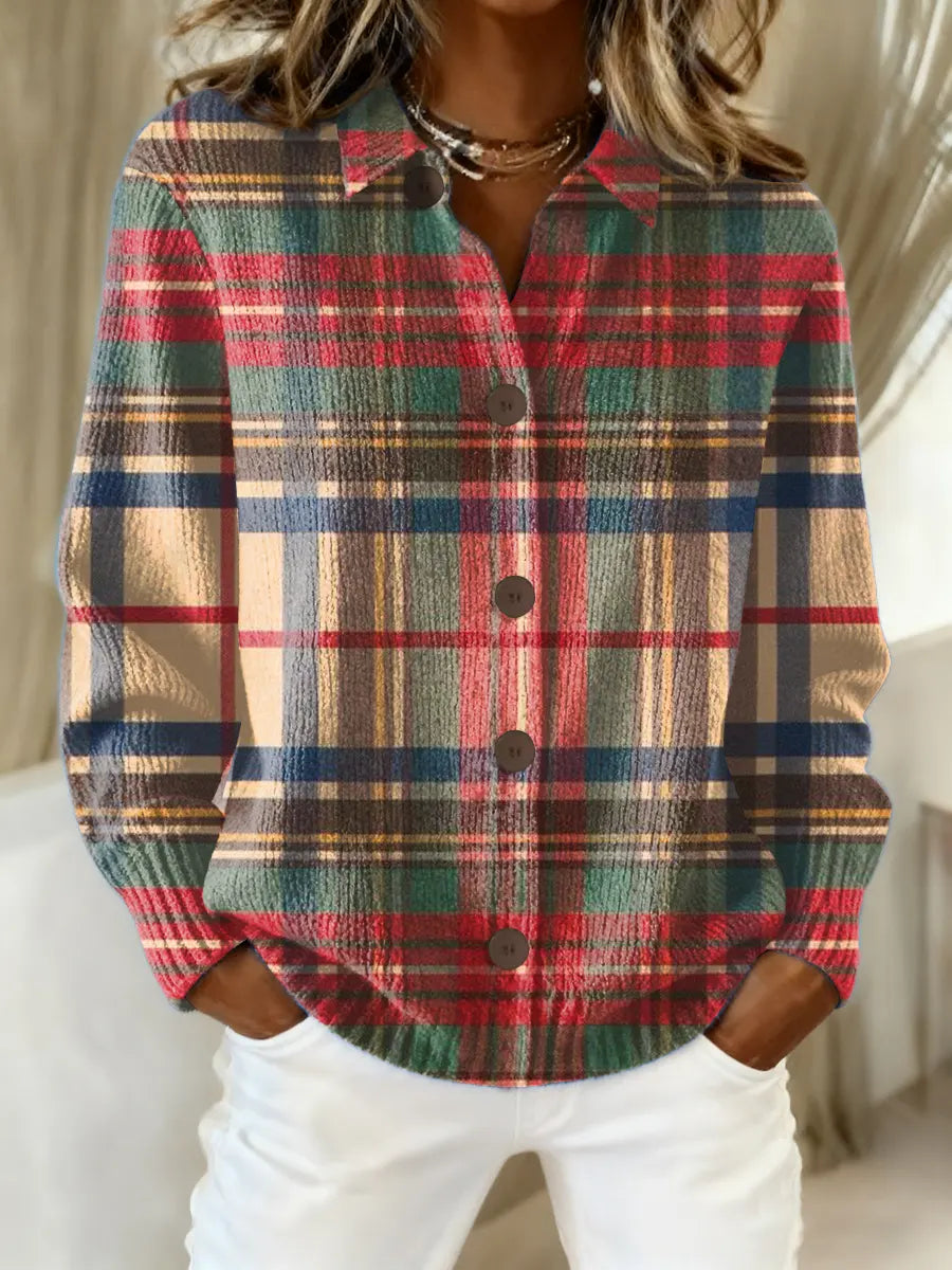 Abigail | Cozy Holiday Flannel Blouse