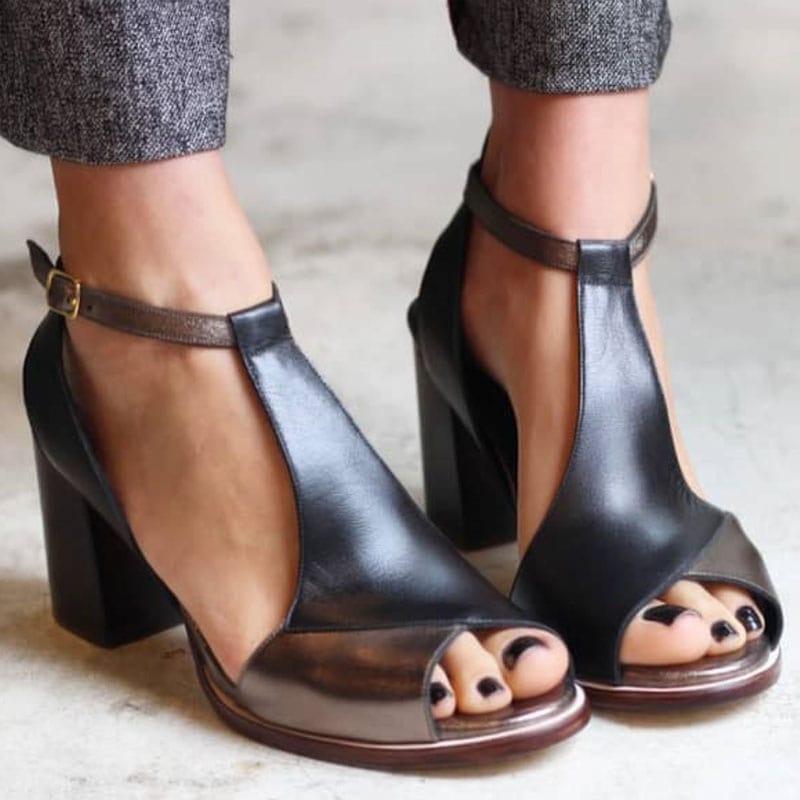 Vivienne | Chic Patchwork Sandals