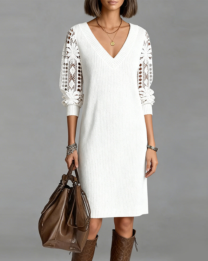 Clara | Graceful Lace Sleeve Dress