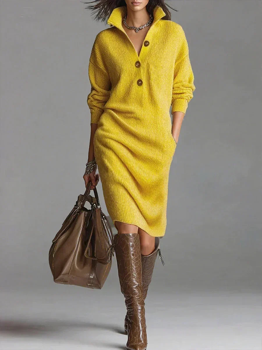 Maribel | Timeless Button Collar Dress