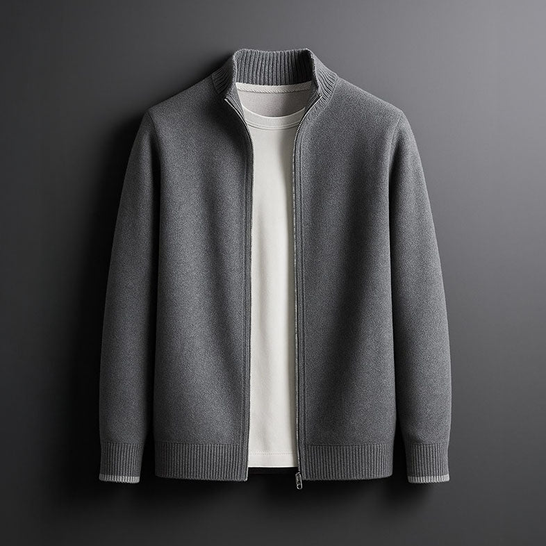 Refined Full-Zip Sweater